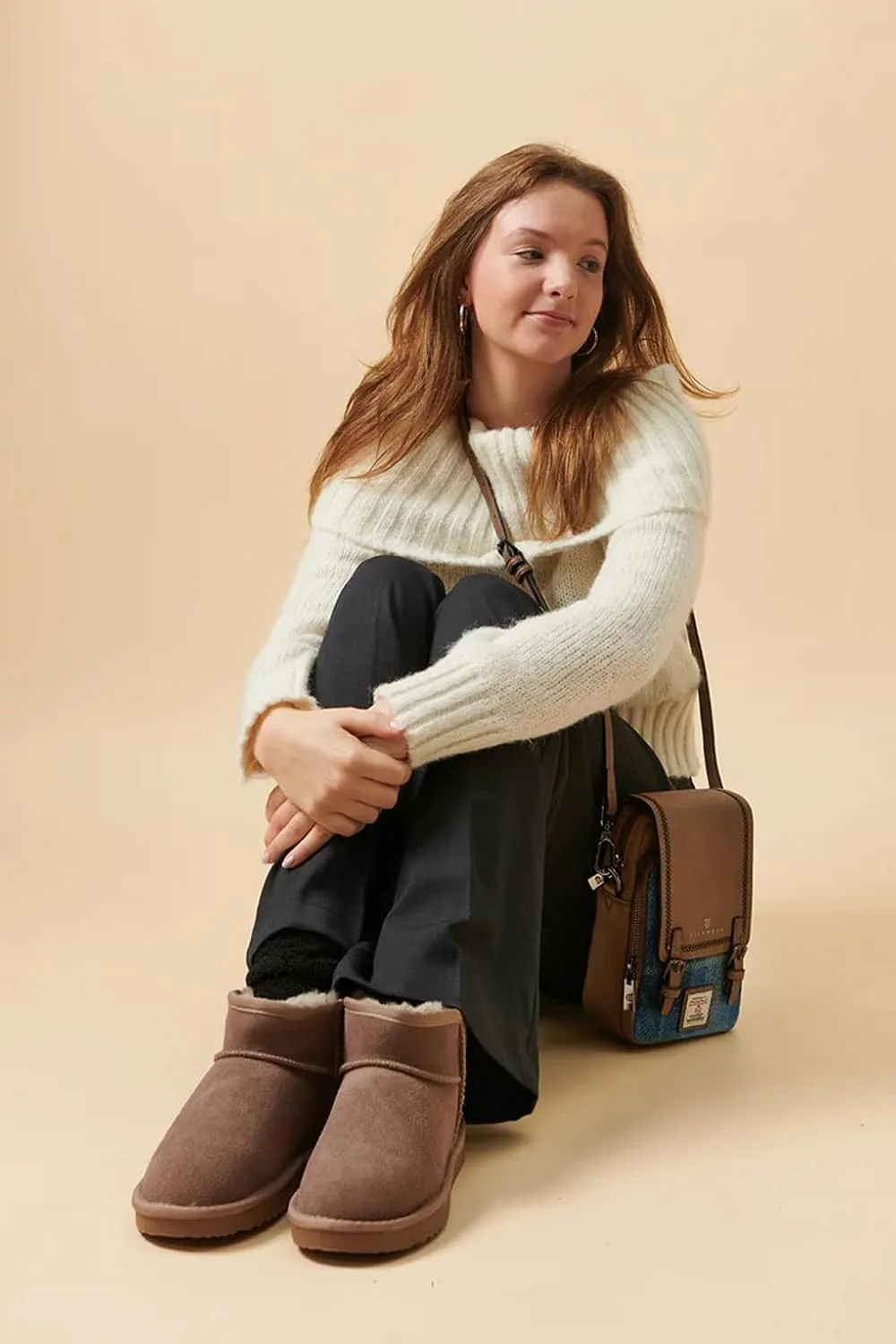 Islander The Baby Jura Crossbody Harris Tweed & Microfibre Leather