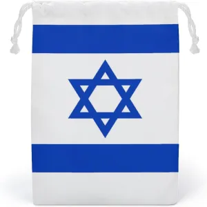 Israel Flag Israeli Star Printed Drawstring Storage Bag Reusable Gifts Bags Travel Pouch for Home Party Favors
