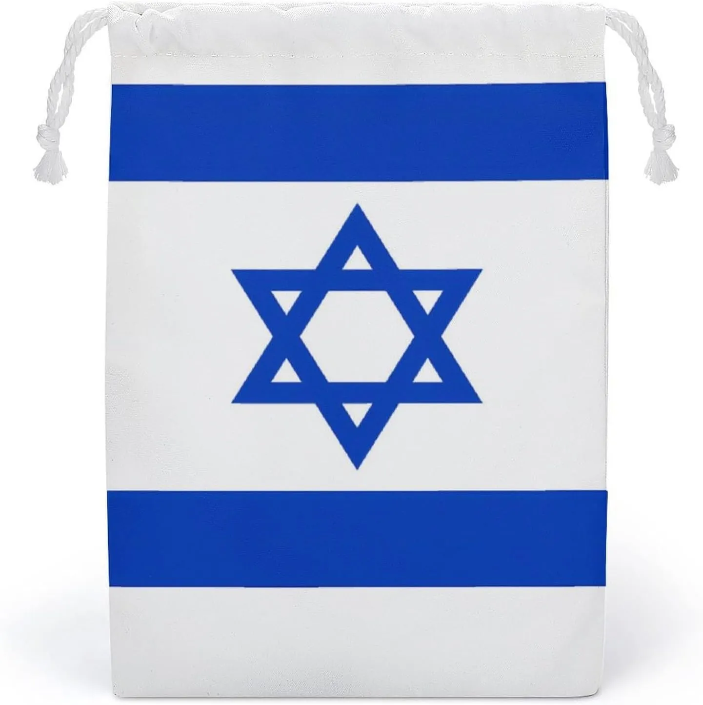 Israel Flag Israeli Star Printed Drawstring Storage Bag Reusable Gifts Bags Travel Pouch for Home Party Favors