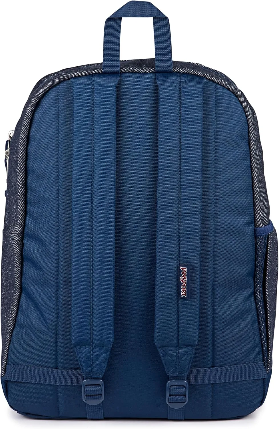 JanSport Cross Town Plus Remix Backpack - Padded Back Panel, Laptop Sleeve, and Front Pocket Organizer - Indigo Denim