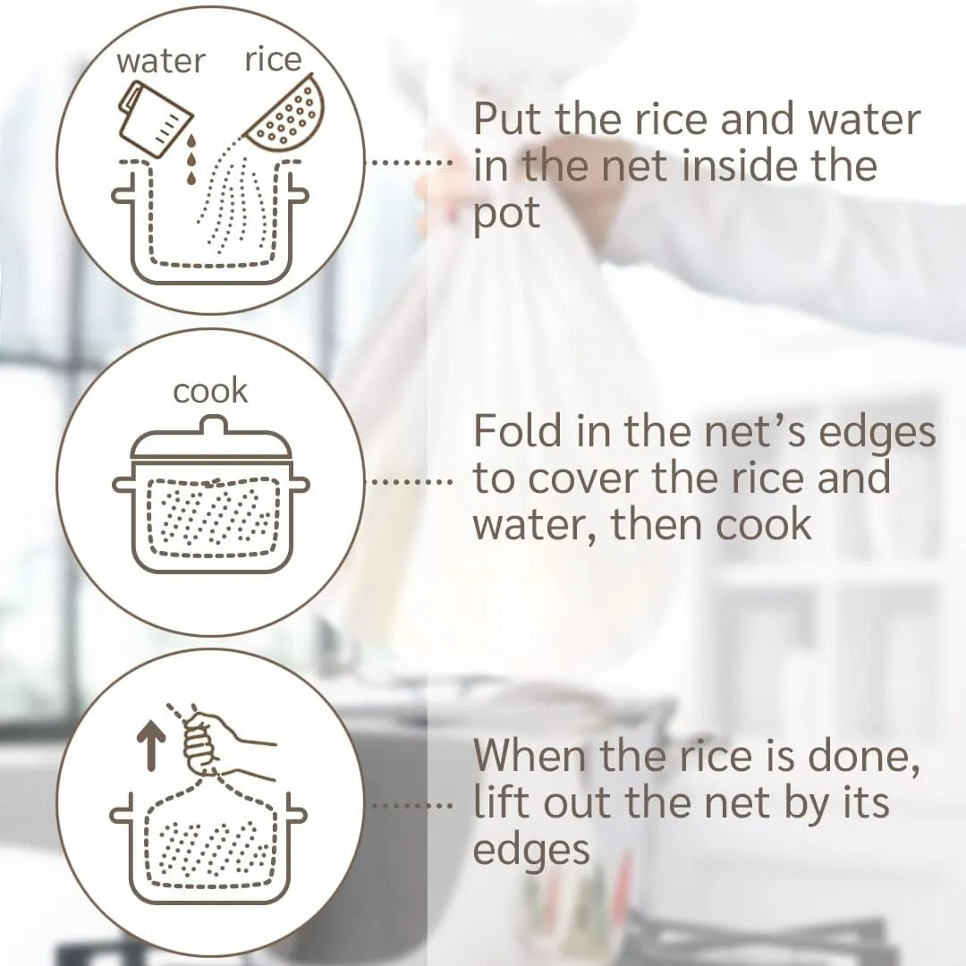 Japanese Rice Cooker Net Sushi Rice Net Mesh Polyester Napkin Reusable Made in Japan (M Size (30"x30")) White