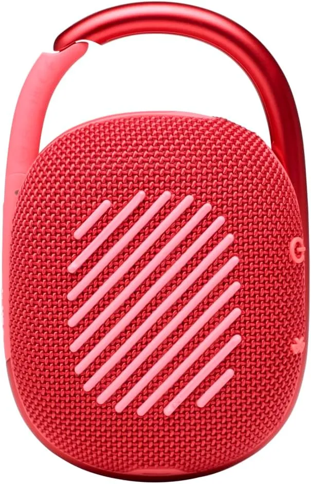 JBL Clip 4 - Portable Mini Bluetooth Speaker, big audio and punchy bass, integrated carabiner, IP67 waterproof and dustproof, 10 hours of playtime, speaker for home, outdoor and travel (Red)