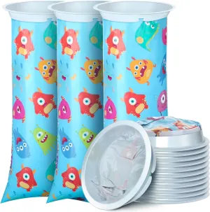 Jetec 48 Pcs Disposable Vomit Bags 1000ml Nausea Emesis Barf Bags for Travel Airline Health Reason Morning Sickness Nausea Puke Car Sick Pregnancy(Fresh Style)