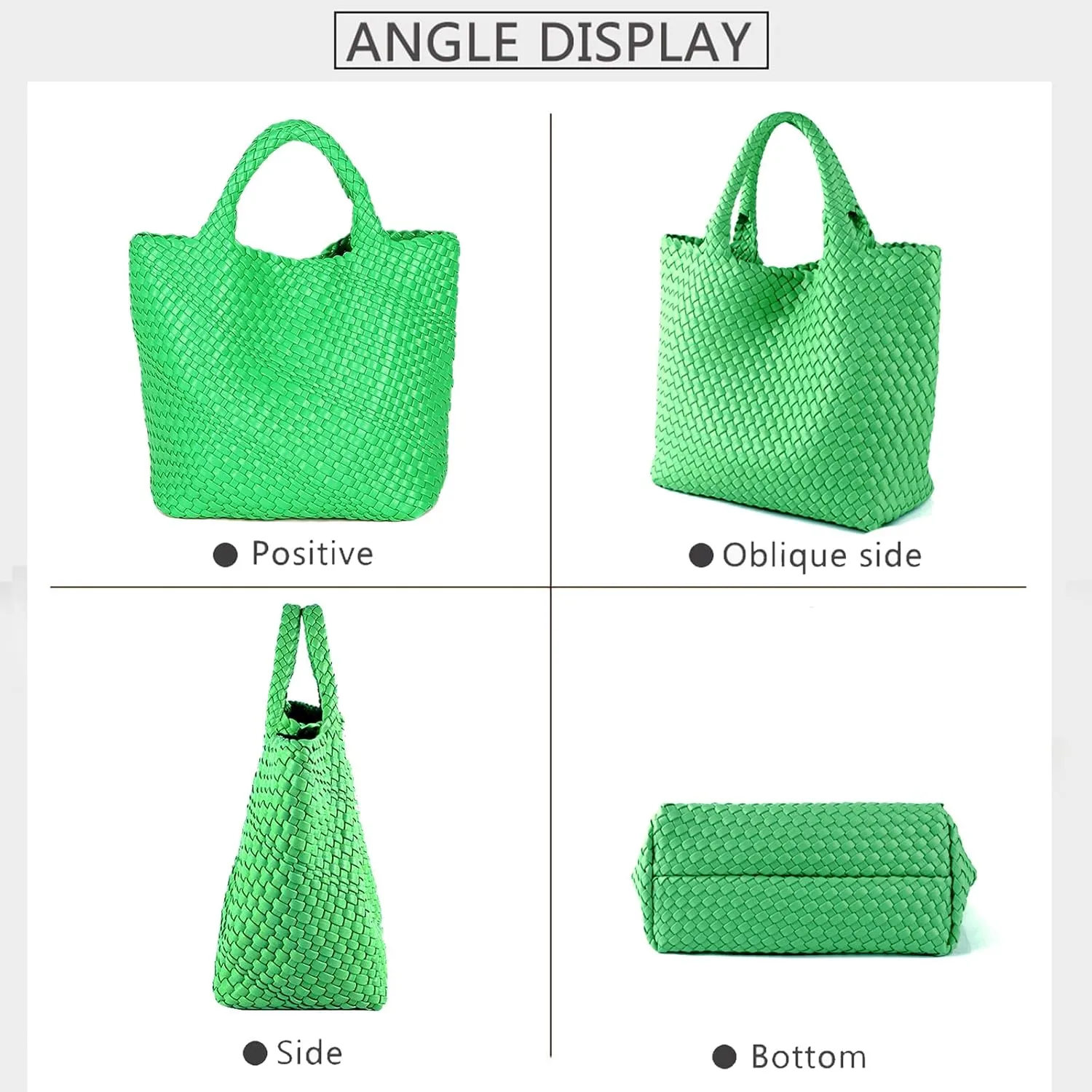 JINMANXUE Fashion Woven Bag Shopper Bag Travel Handbags and Purses Women Tote Bag Large Capacity Shoulder Bags
