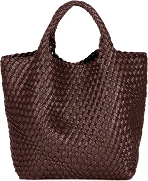 JINMANXUE Fashion Woven Bag Shopper Bag Travel Handbags and Purses Women Tote Bag Large Capacity Shoulder Bags