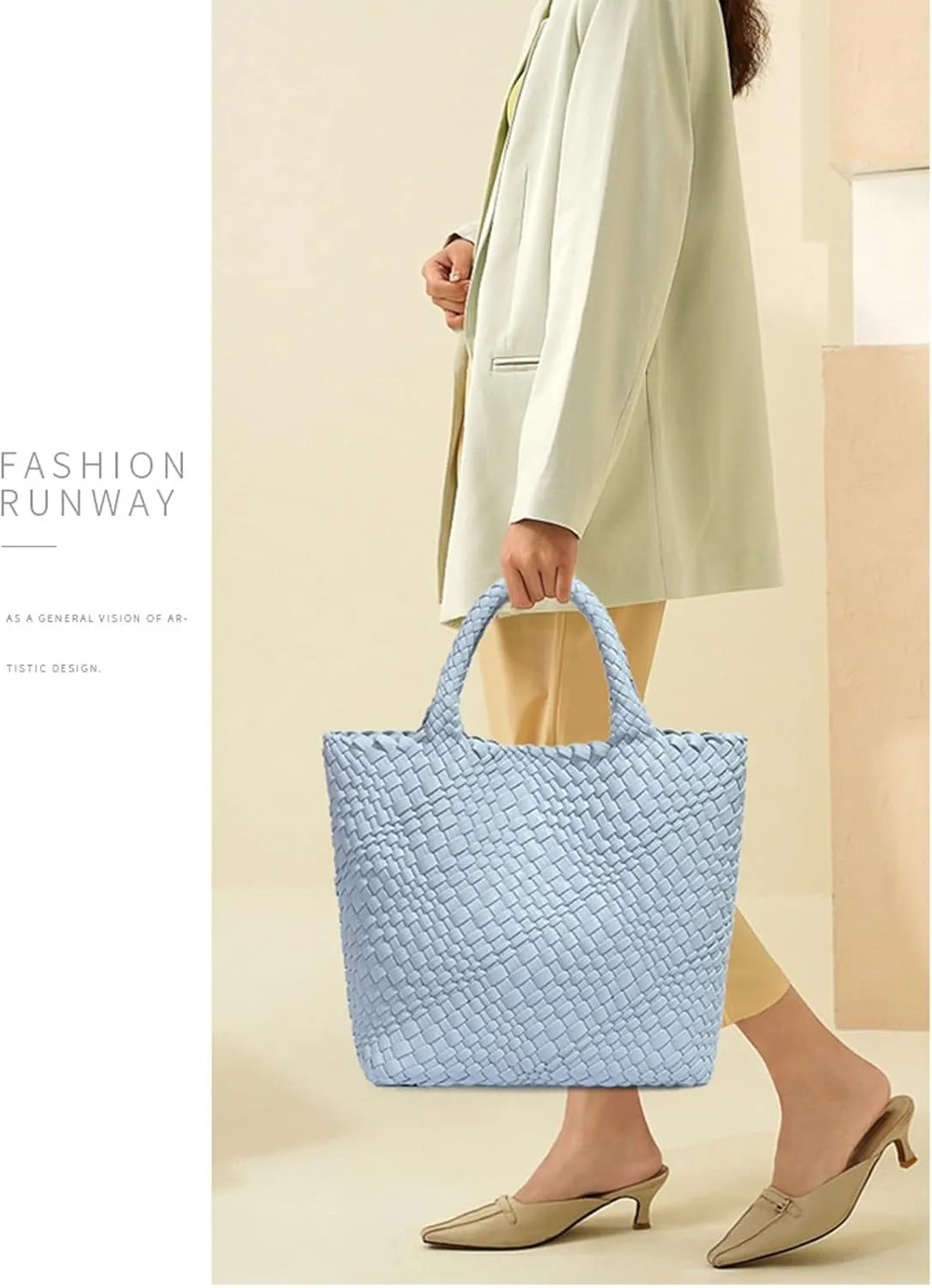 JINMANXUE Fashion Woven Bag Shopper Bag Travel Handbags and Purses Women Tote Bag Large Capacity Shoulder Bags