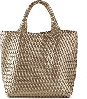 JINMANXUE Fashion Woven Bag Shopper Bag Travel Handbags and Purses Women Tote Bag Large Capacity Shoulder Bags