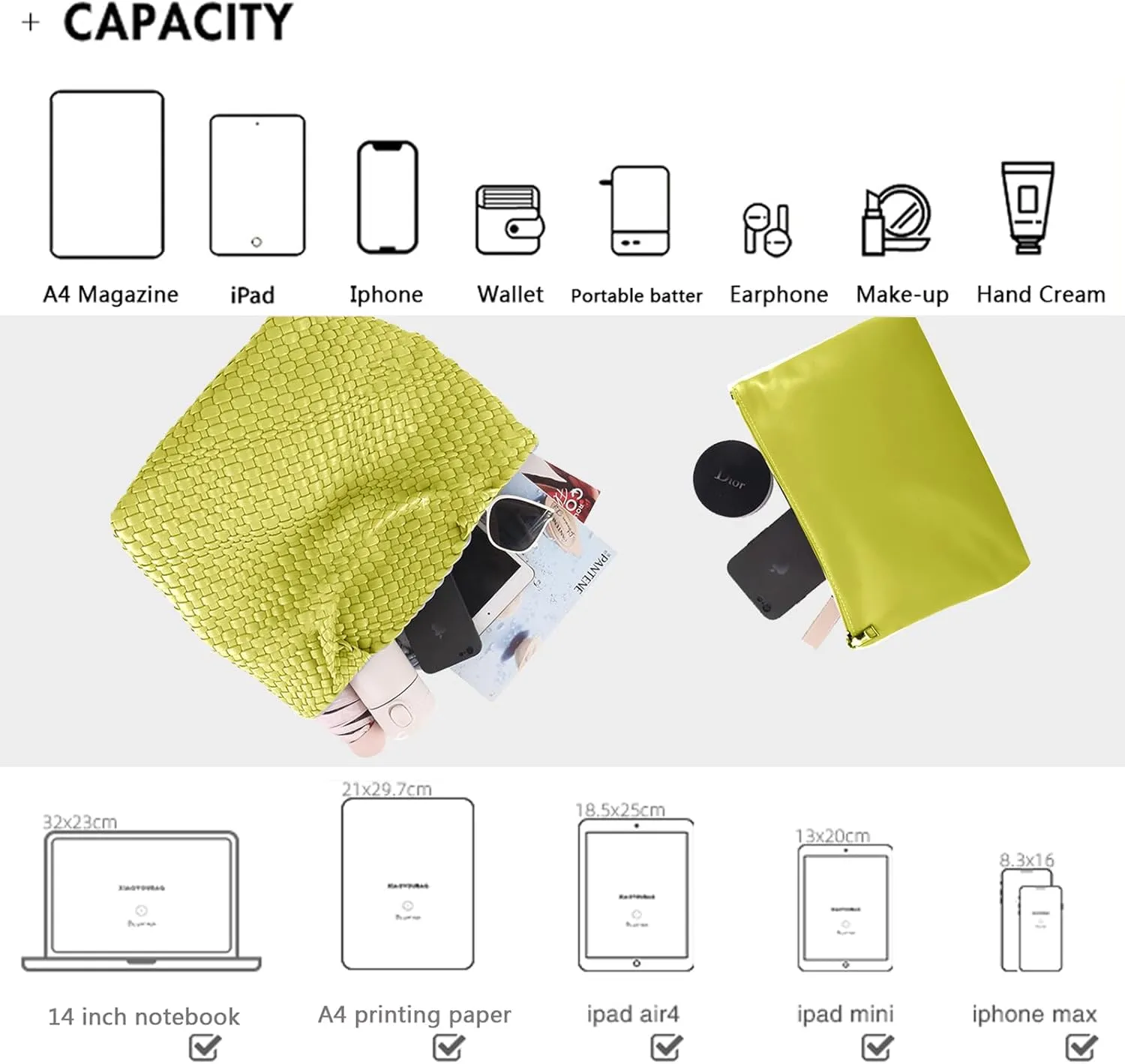 JINMANXUE Fashion Woven Bag Shopper Bag Travel Handbags and Purses Women Tote Bag Large Capacity Shoulder Bags