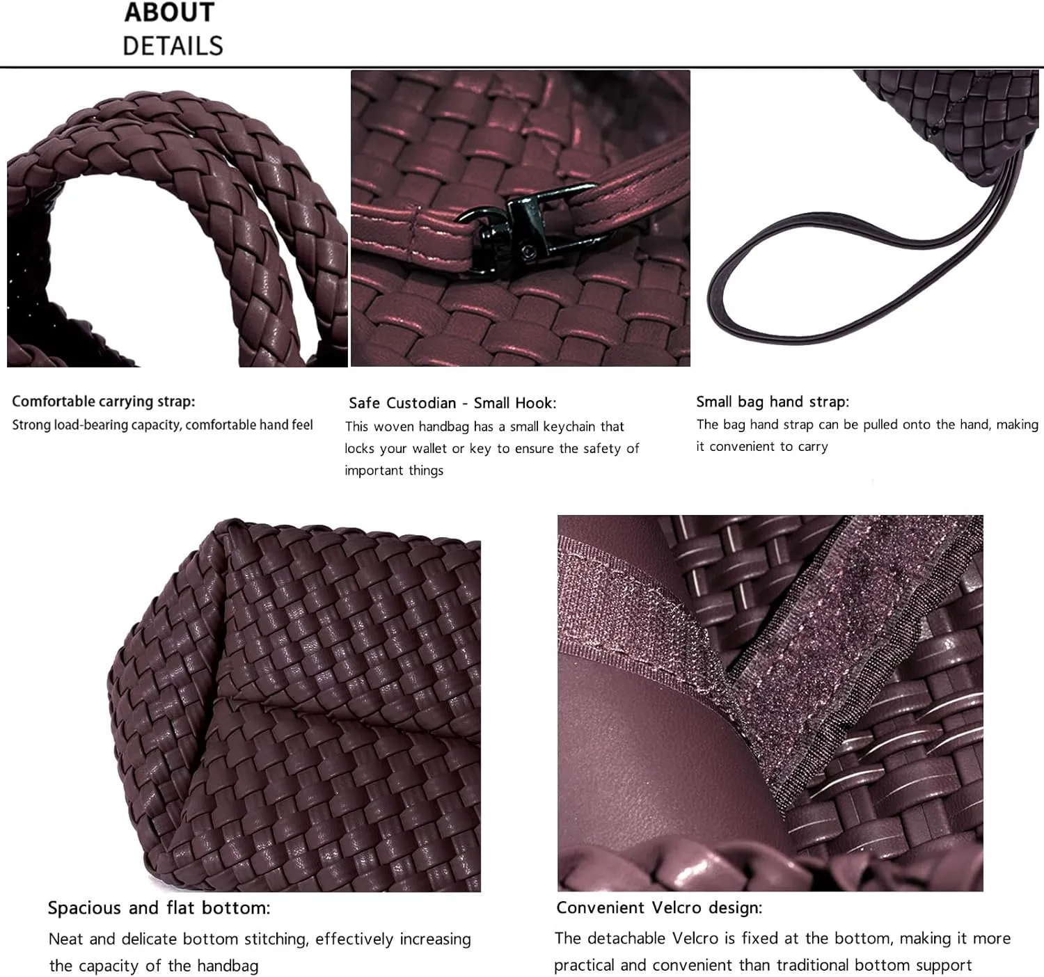 JINMANXUE Fashion Woven Bag Shopper Bag Travel Handbags and Purses Women Tote Bag Large Capacity Shoulder Bags