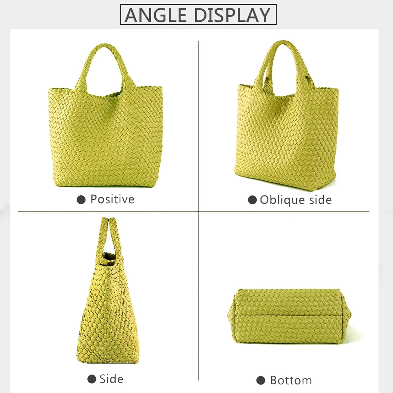 JINMANXUE Fashion Woven Bag Shopper Bag Travel Handbags and Purses Women Tote Bag Large Capacity Shoulder Bags