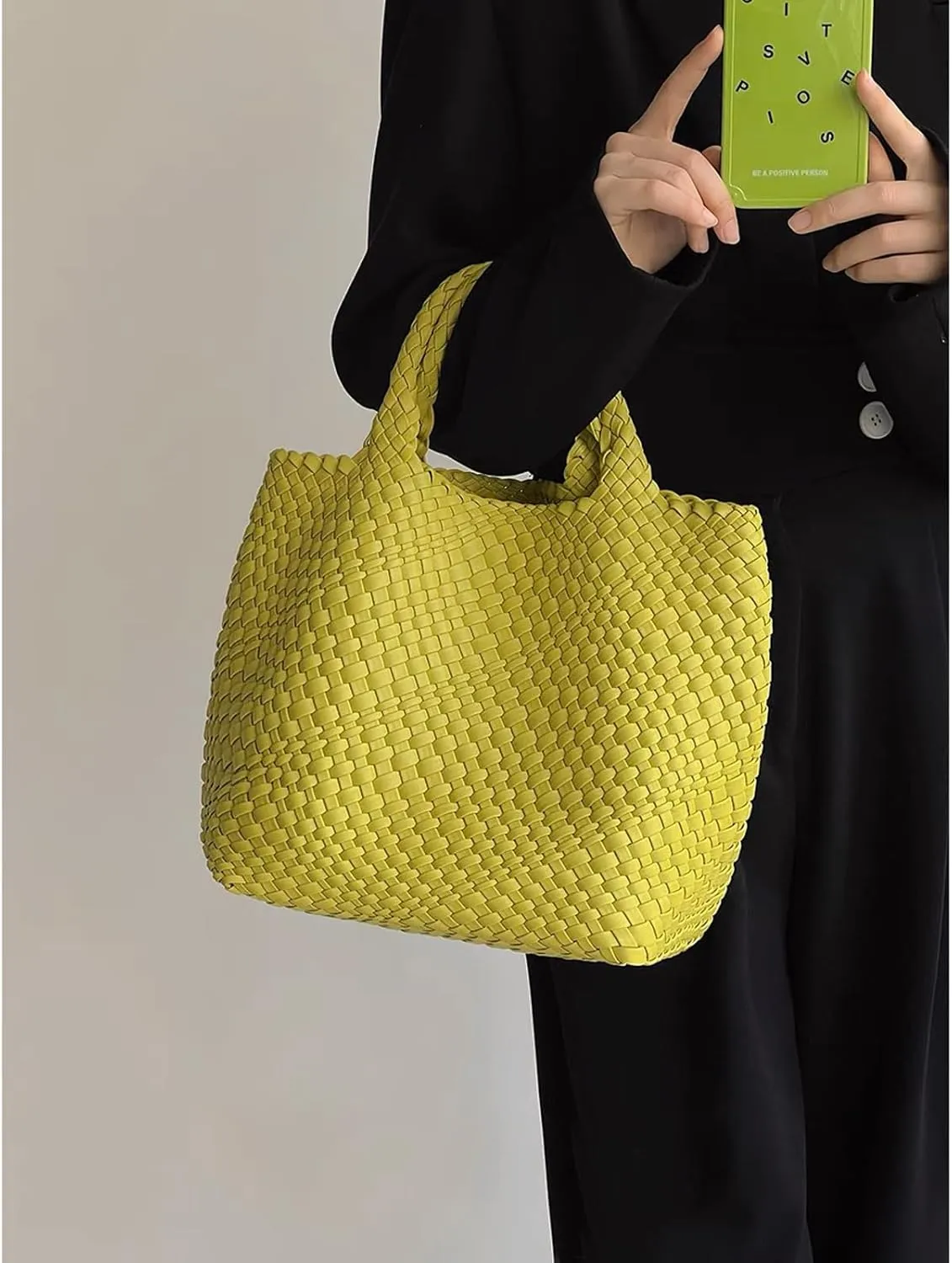 JINMANXUE Fashion Woven Bag Shopper Bag Travel Handbags and Purses Women Tote Bag Large Capacity Shoulder Bags