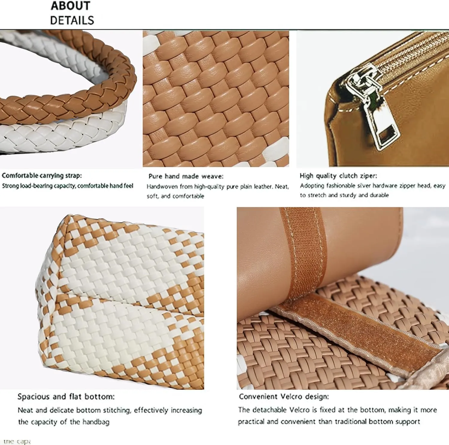 JINMANXUE Fashion Woven Bag Shopper Bag Travel Handbags and Purses Women Tote Bag Large Capacity Shoulder Bags