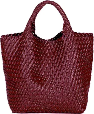 JINMANXUE Fashion Woven Bag Shopper Bag Travel Handbags and Purses Women Tote Bag Large Capacity Shoulder Bags