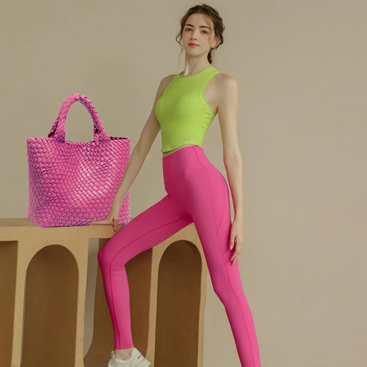 JINMANXUE Fashion Woven Bag Shopper Bag Travel Handbags and Purses Women Tote Bag Large Capacity Shoulder Bags
