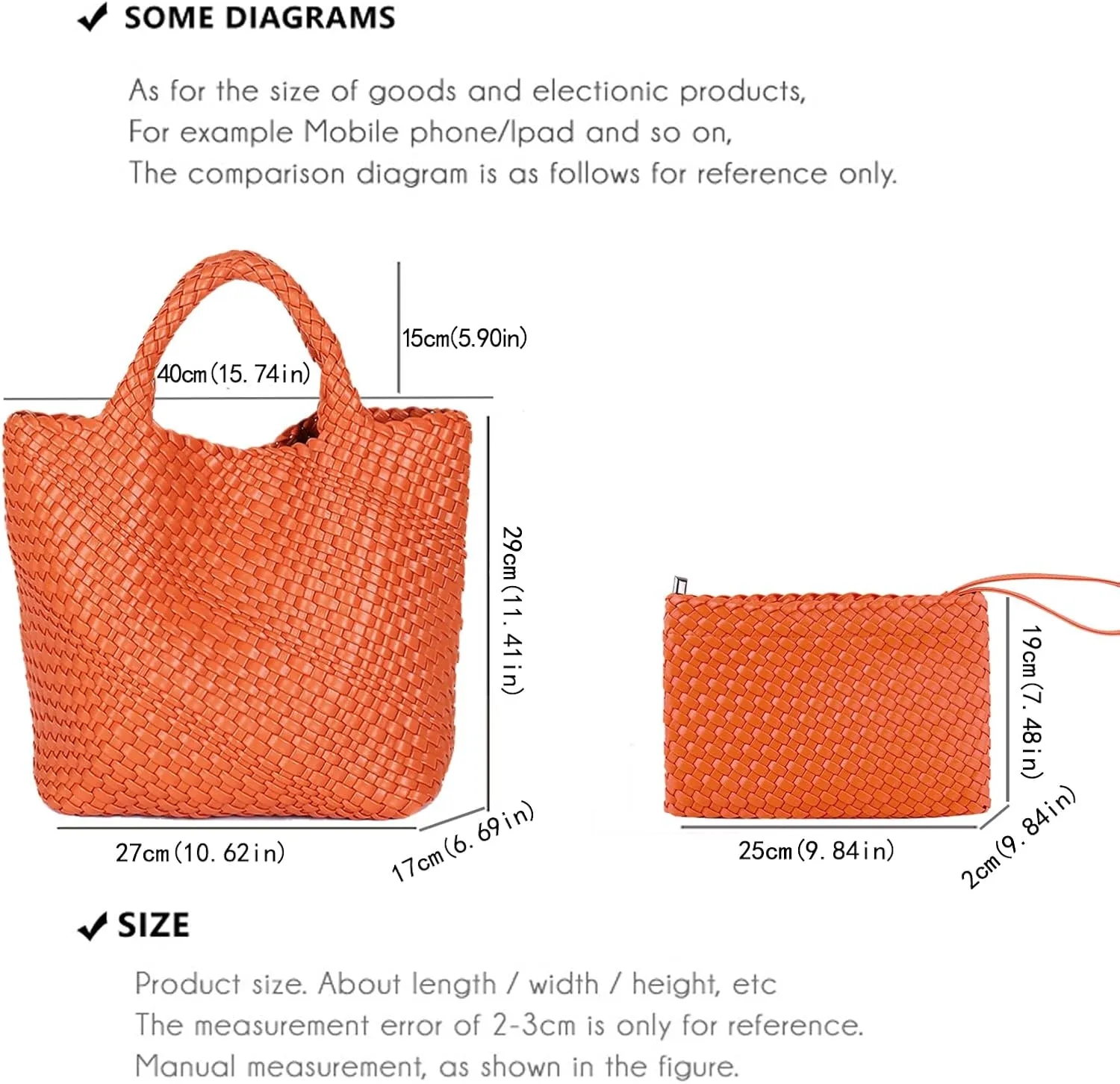 JINMANXUE Fashion Woven Bag Shopper Bag Travel Handbags and Purses Women Tote Bag Large Capacity Shoulder Bags