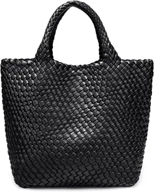 JINMANXUE Fashion Woven Bag Shopper Bag Travel Handbags and Purses Women Tote Bag Large Capacity Shoulder Bags