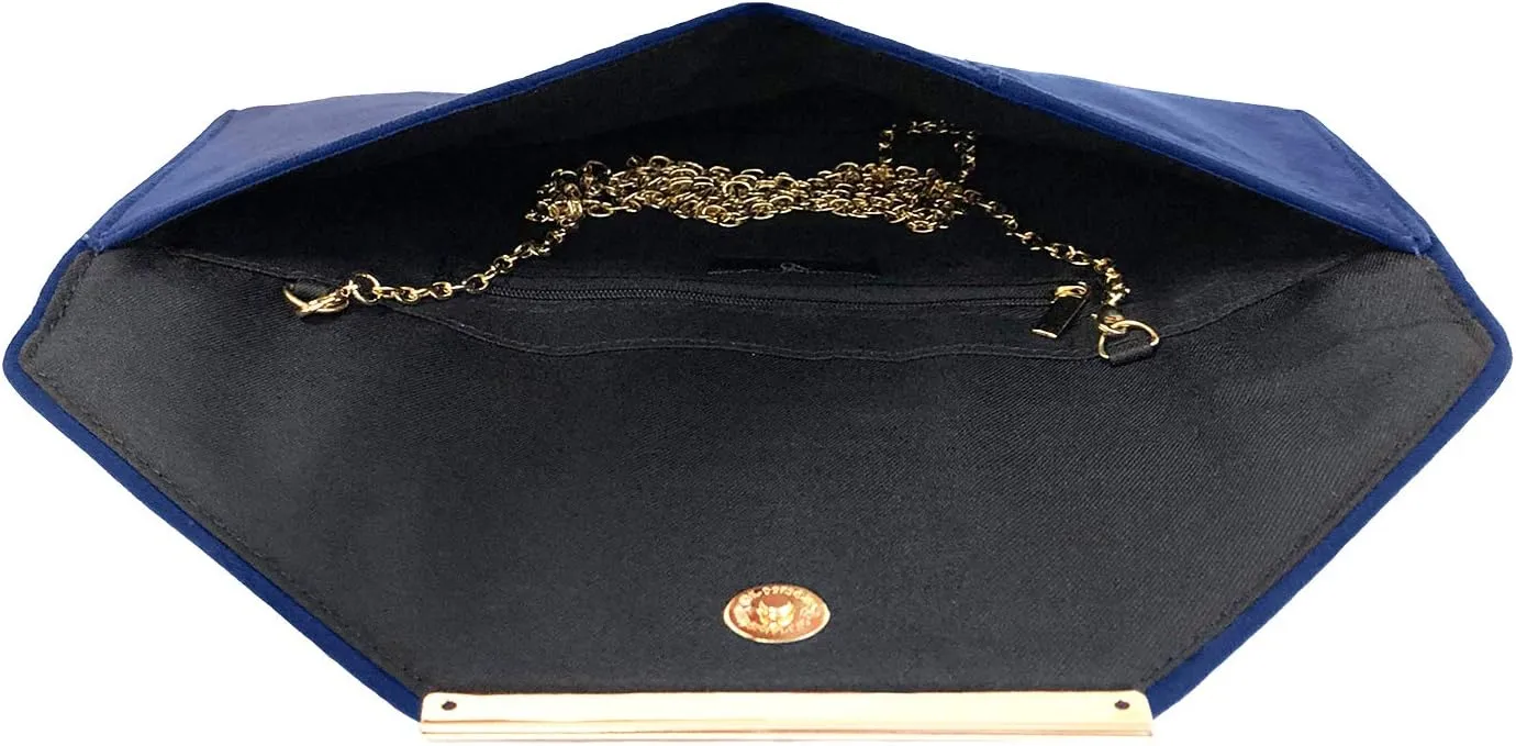JNB Faux Microsuede Envelope Clutch