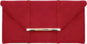 JNB Faux Microsuede Envelope Clutch