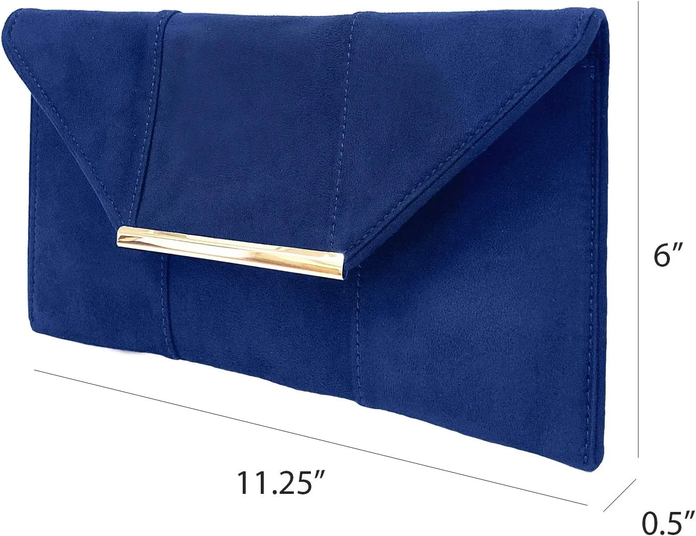 JNB Faux Microsuede Envelope Clutch
