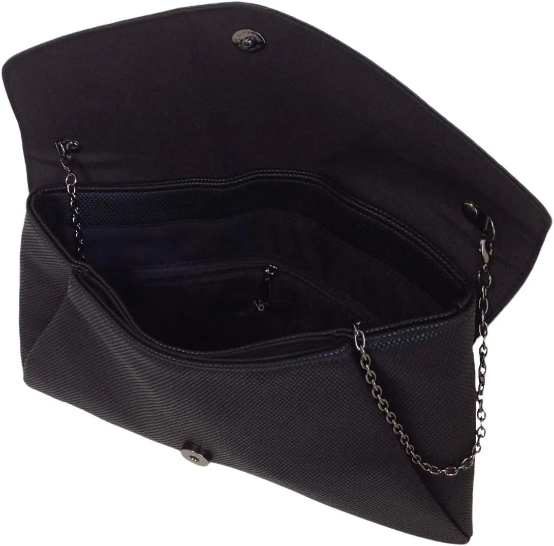 JNB Synthetic Leather Double Pocket Envelop Clutch