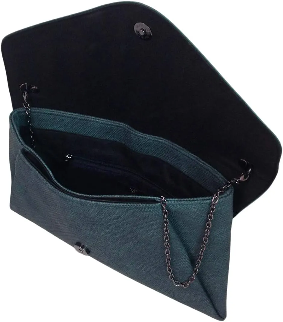 JNB Synthetic Leather Double Pocket Envelop Clutch