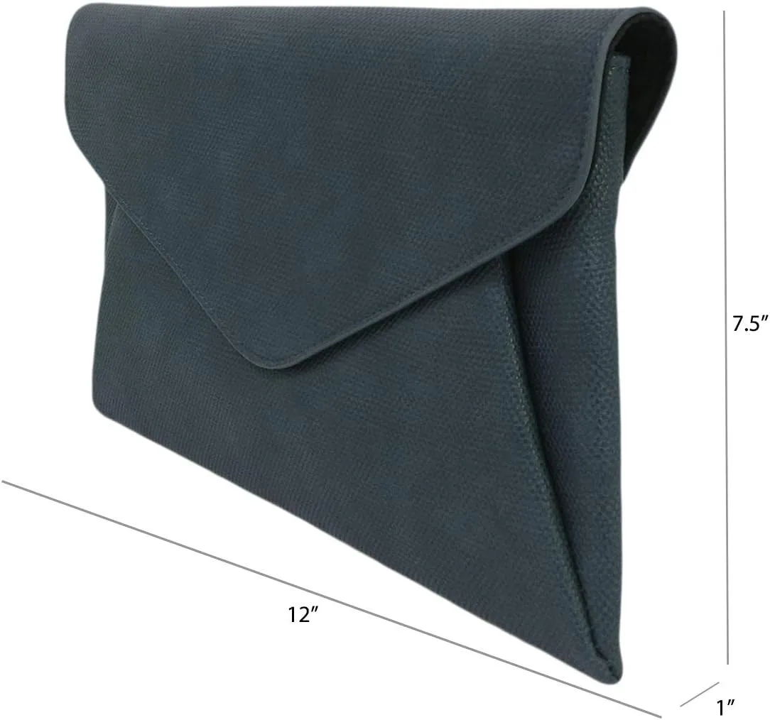 JNB Synthetic Leather Double Pocket Envelop Clutch