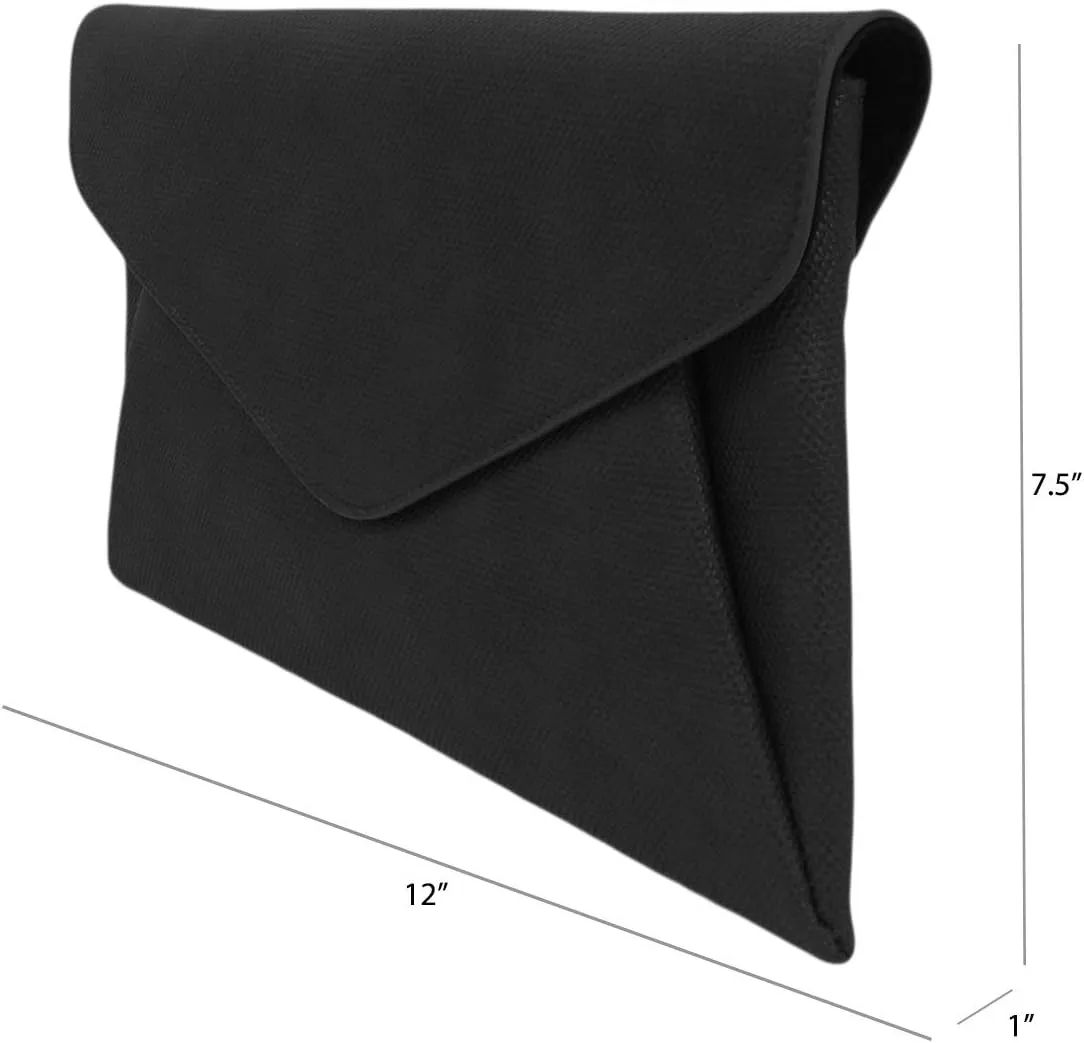JNB Synthetic Leather Double Pocket Envelop Clutch