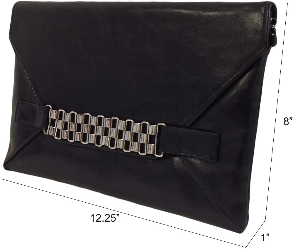JNB Women's Slip-through Chain Envelope Clutch