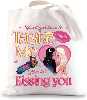 JNIAP Taste Tote Bag Taste Lyrics Gifts You’ll Just Have To Taste Me When He’s Kissin’ You Singer Merchandise