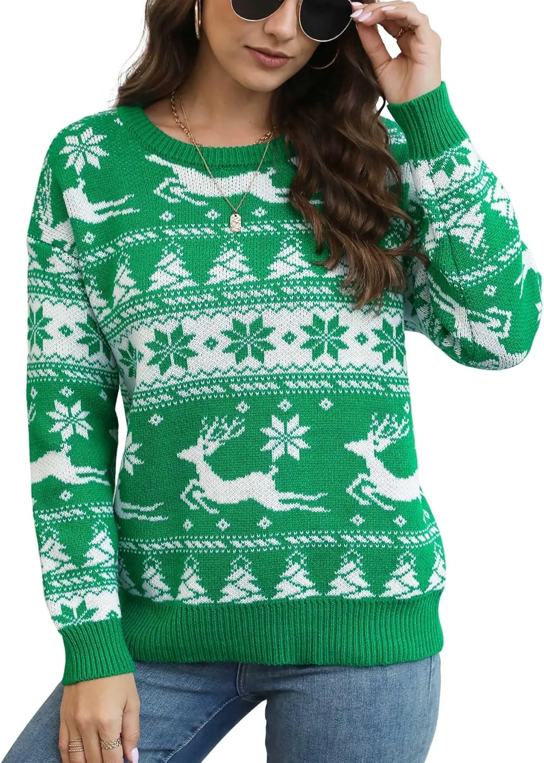 Jouica Women's Fall Lightweight Sweater Knit Casual Pullovers Sweaters for Women