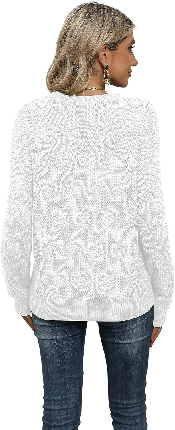 Jouica Women's Fall Lightweight Sweater Knit Casual Pullovers Sweaters for Women