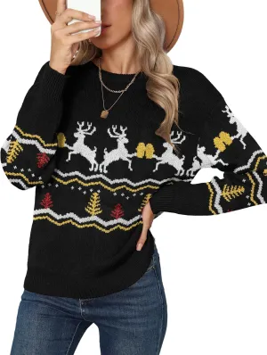 Jouica Women's Fall Lightweight Sweater Knit Casual Pullovers Sweaters for Women