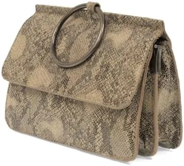 Joy Susan Women's Fashion Pyhton Aria Ring Hand Bag - Natural