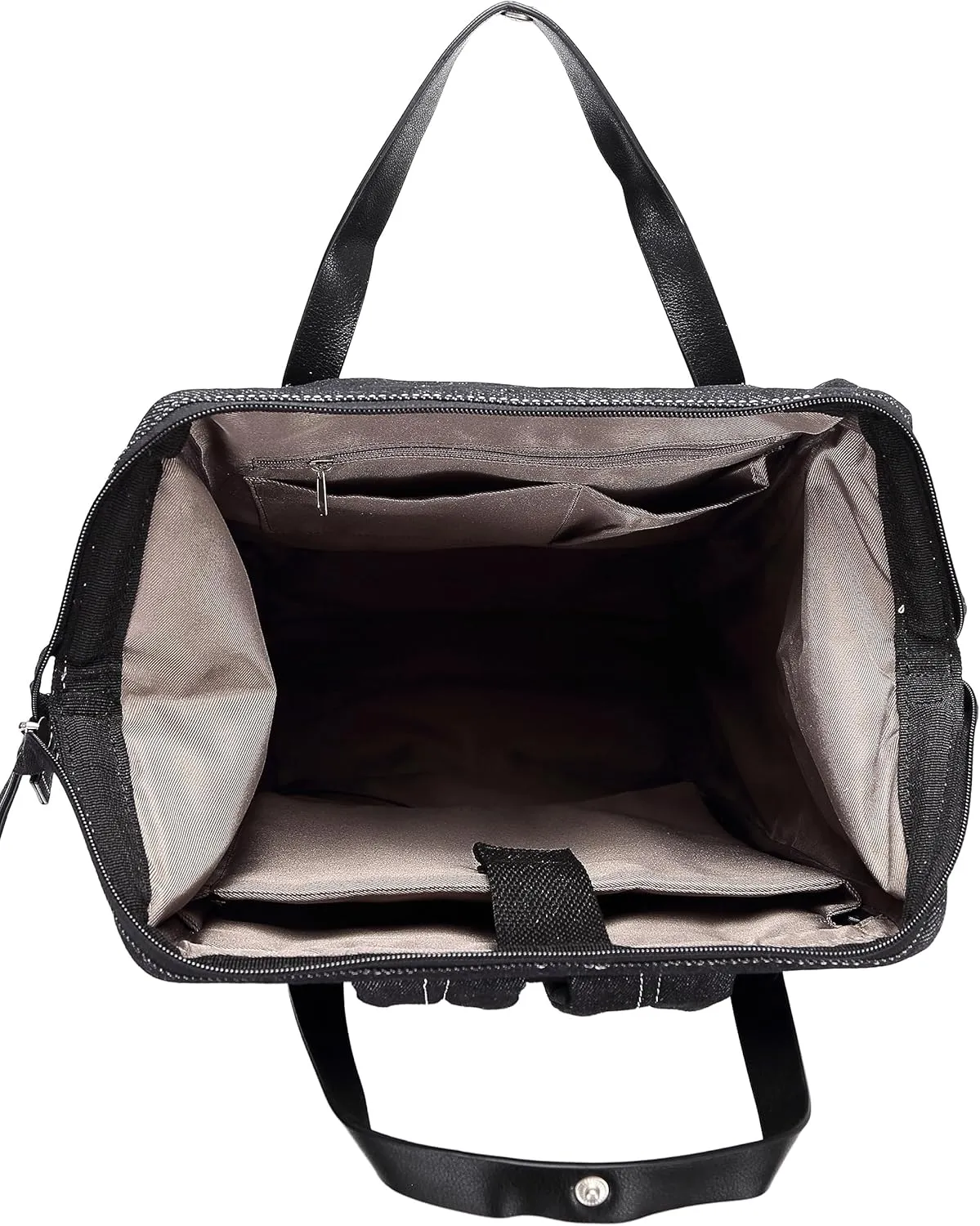 Kah&Kee Polyester Travel Backpack Functional Anti-theft School Laptop for Women Men (Denim Black, Medium)