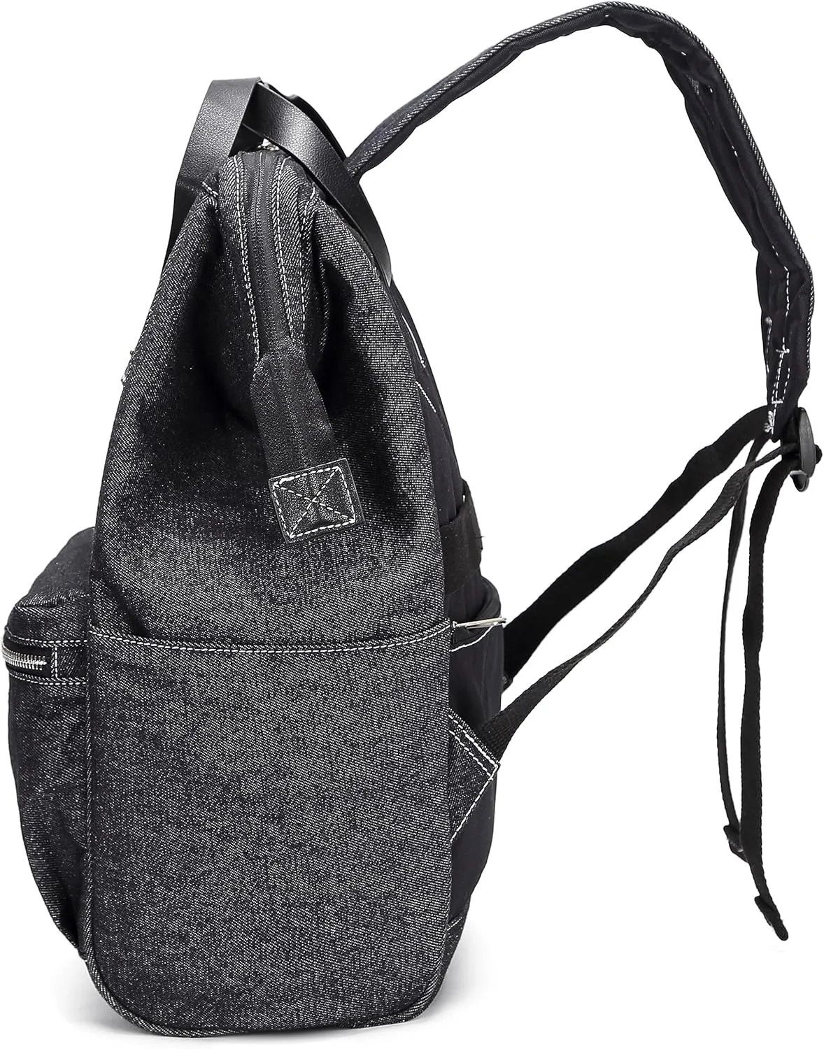 Kah&Kee Polyester Travel Backpack Functional Anti-theft School Laptop for Women Men (Denim Black, Medium)
