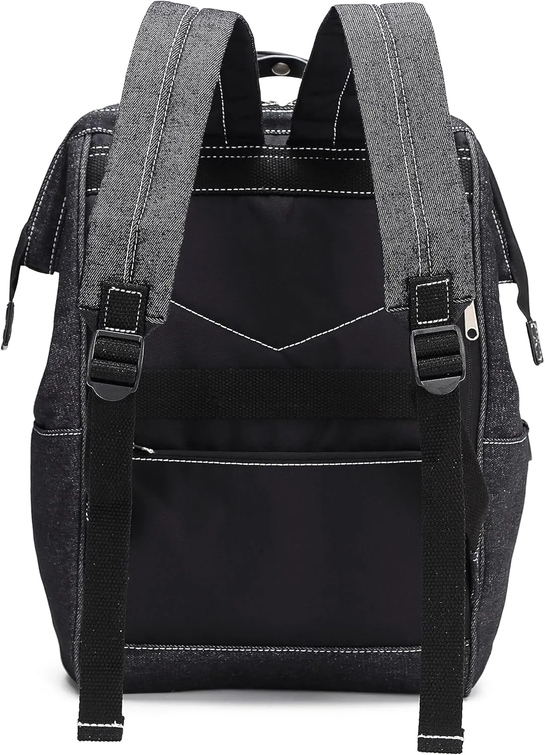 Kah&Kee Polyester Travel Backpack Functional Anti-theft School Laptop for Women Men (Denim Black, Medium)