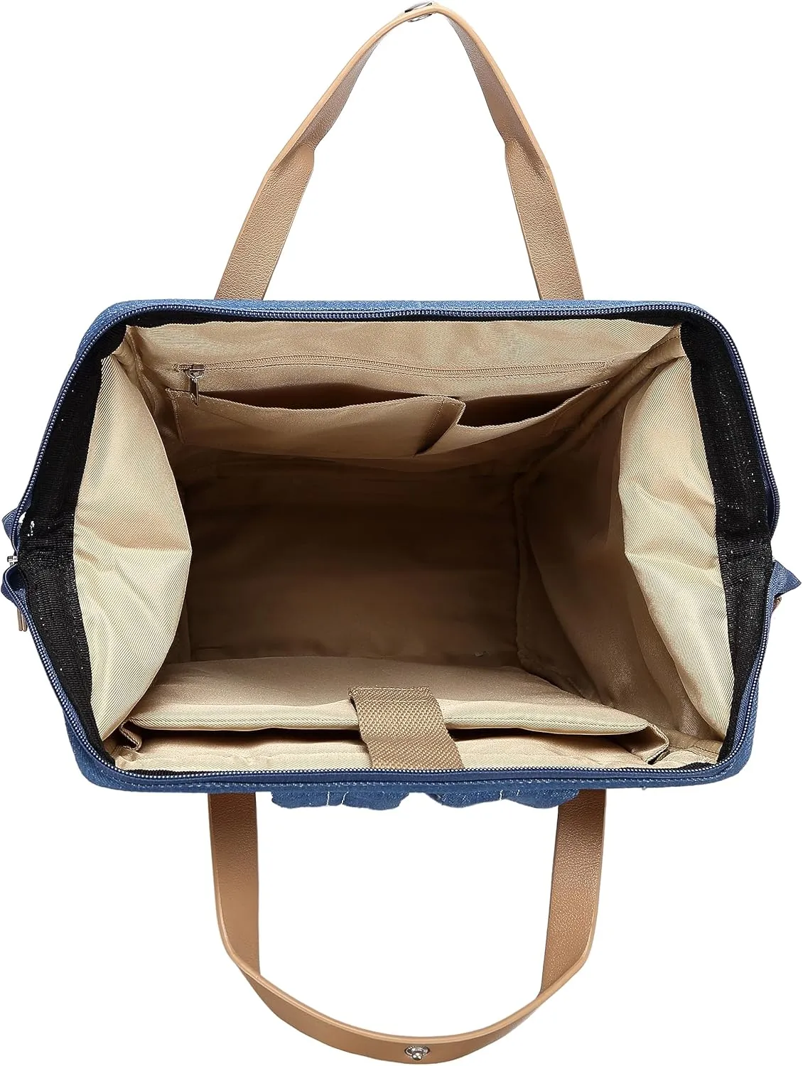 Kah&Kee Polyester Travel Backpack Functional Anti-theft School Laptop for Women Men (Denim Blue, Medium)