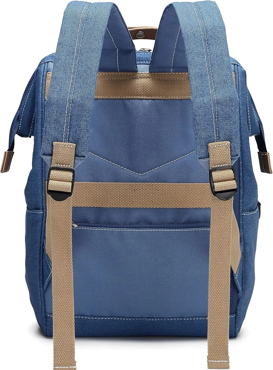 Kah&Kee Polyester Travel Backpack Functional Anti-theft School Laptop for Women Men (Denim Blue, Medium)