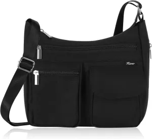 Kamo Crossbody for Women - Multi-pocket Shoulder Lightweight Messenger Casual Printed Purse Handbag Travel Bag