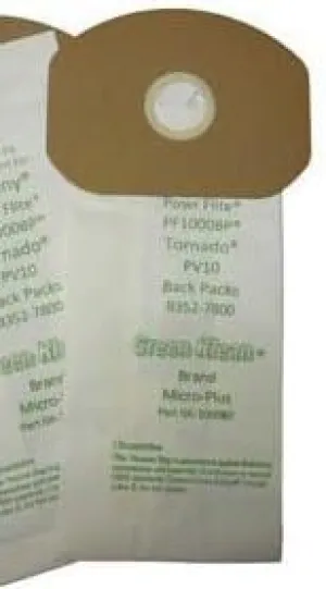 Karcher / Tornado PacVac PV10 Green Klean Vacuum Cleaner Bags 100 Individual Bags OEM #: B352-7800Includes!