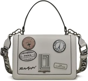 KARL LAGERFELD PARIS SIMONE FLAP PATCH CROSSBODY