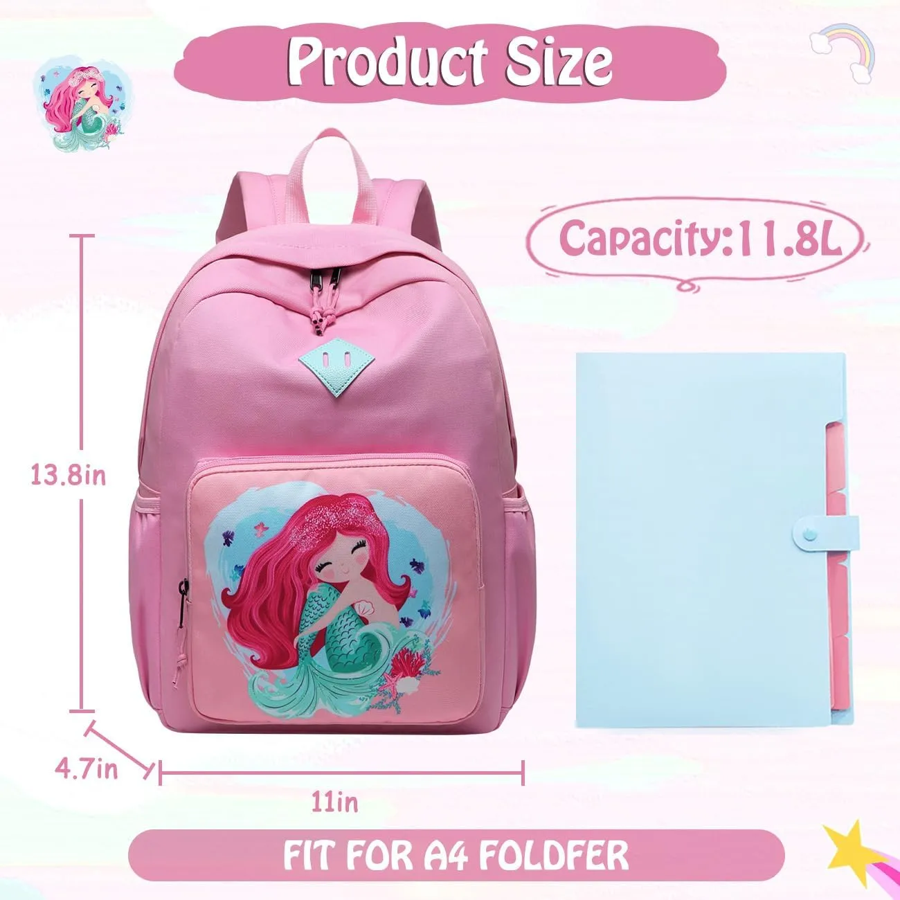 Kids Backpack,Chasechic Water-resistant Toddler Preschool Kindergarten Bookbag for Boys Girls with Chest Strap