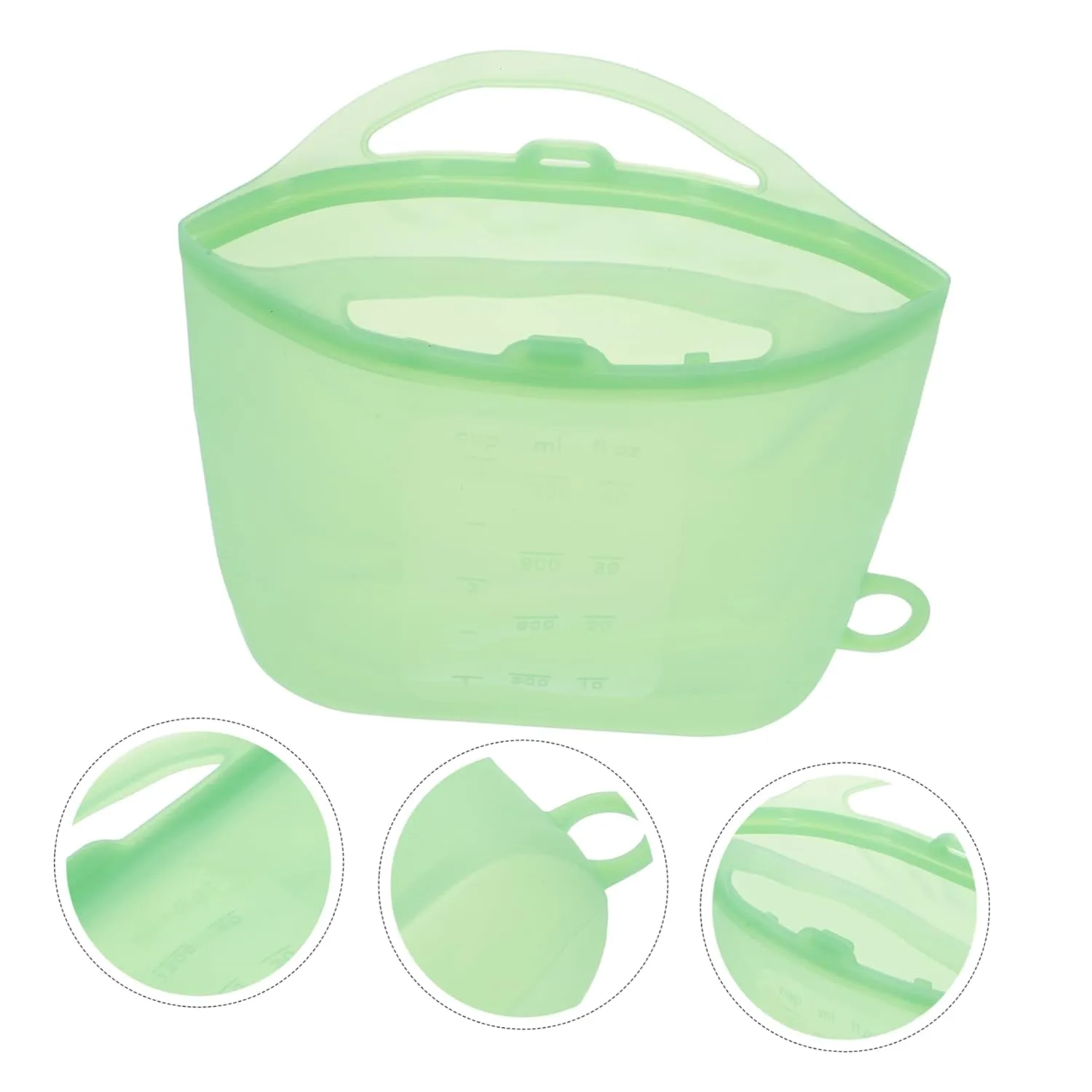 Kisangel Food Container Silicone Fresh Keeping Bag Reusable Microwave Steam Bag Large Capacity for Fruits Veggies