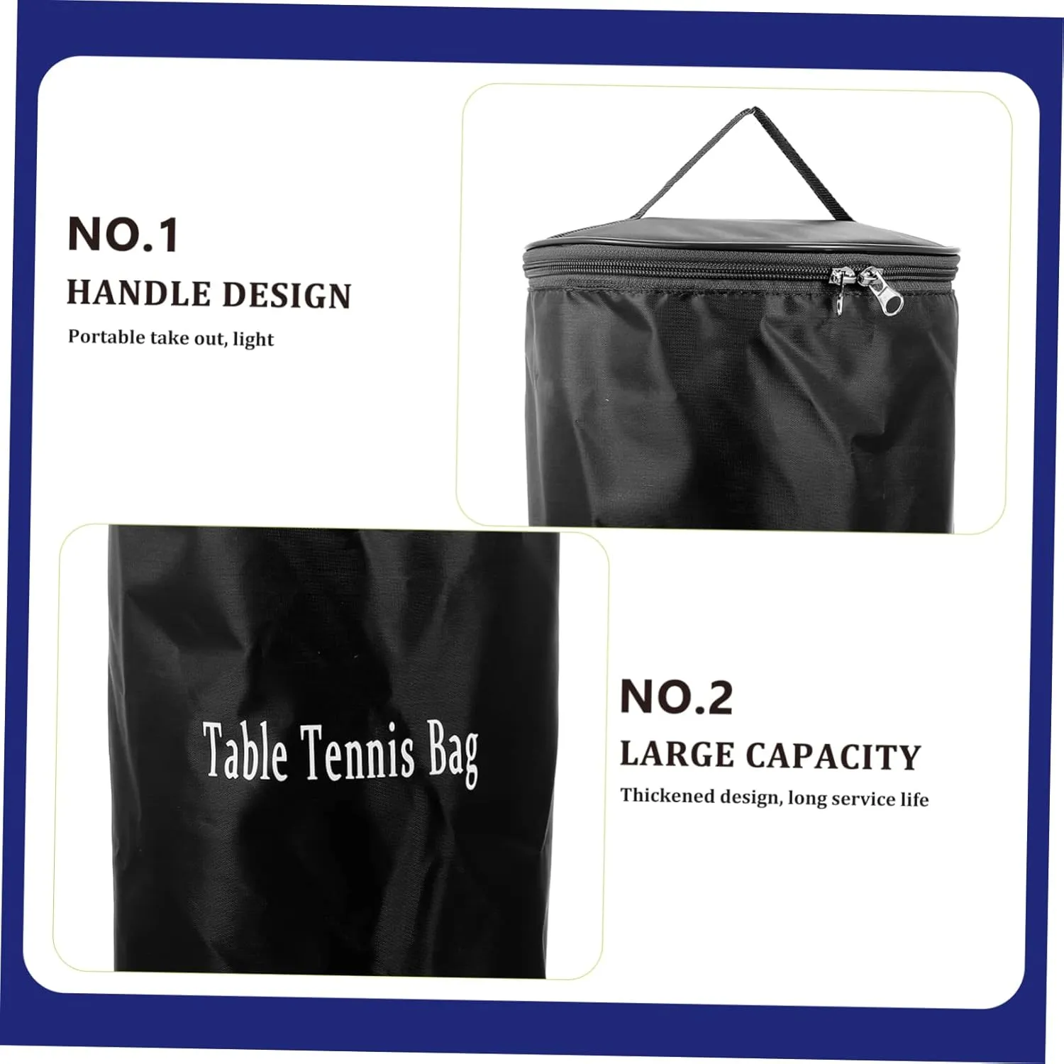 Kisangel Table Tennis Bag Storage Bag Organizer Outdoor Table Tennis Zip Lock Organizer Light Backpack Soccer