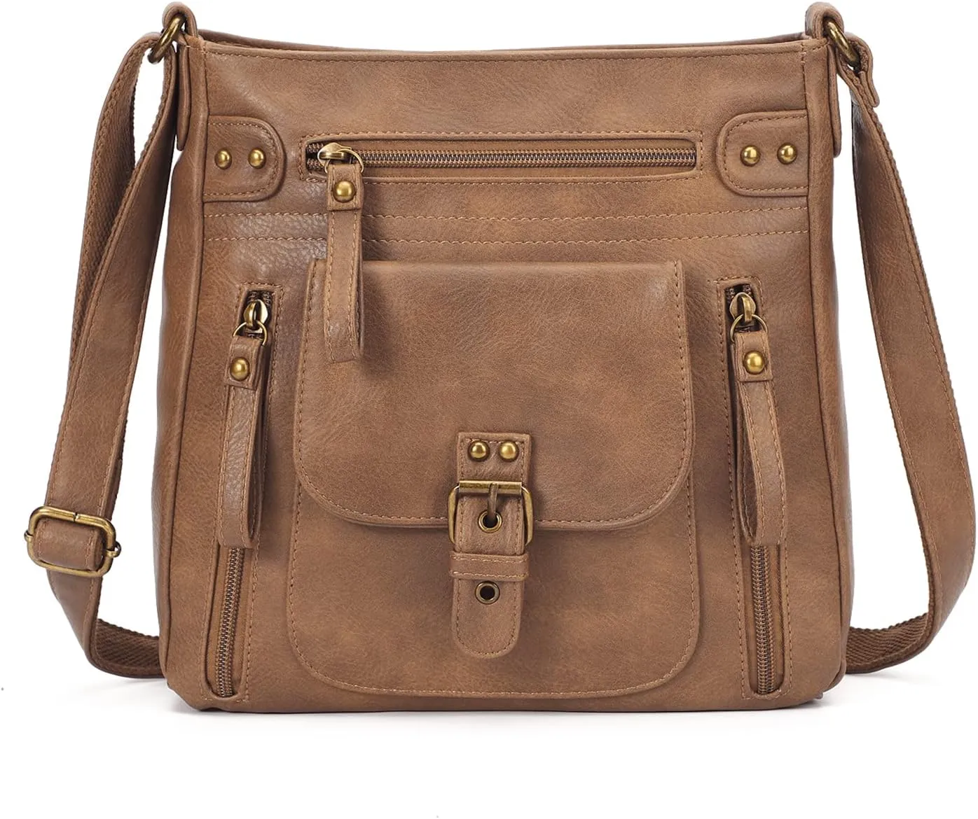 KL928 Crossbody Bags for Women, Multi Pocket Shoulder Bags, Medium PU Leather Cross Body Purses