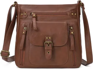 KL928 Crossbody Bags for Women, Multi Pocket Shoulder Bags, Medium PU Leather Cross Body Purses