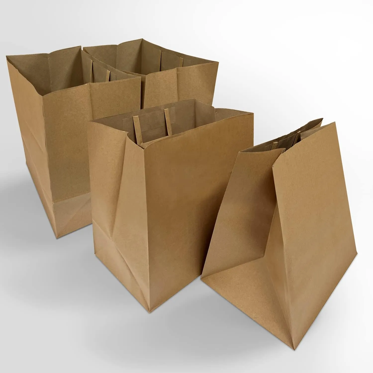 Kraft Paper Bags with Flat flat handles 14x10x15.75 inches Perfect for Gift Bags, Fashion Bags, Shopping Bags, Party Bags, Storage bags, Retail Bags and More, Reusable, Eco-friendly and Sustainable (1410FB 200C)