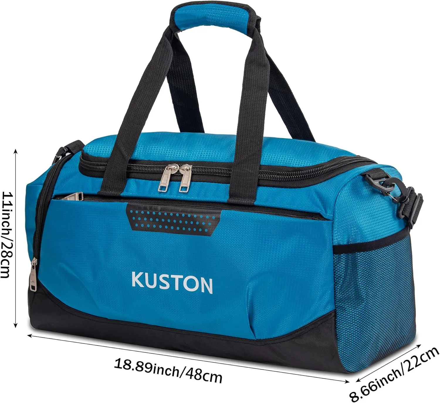 Kuston Sports Gym Bag with Shoes Compartment Travel Duffel Bag for Men and Women
