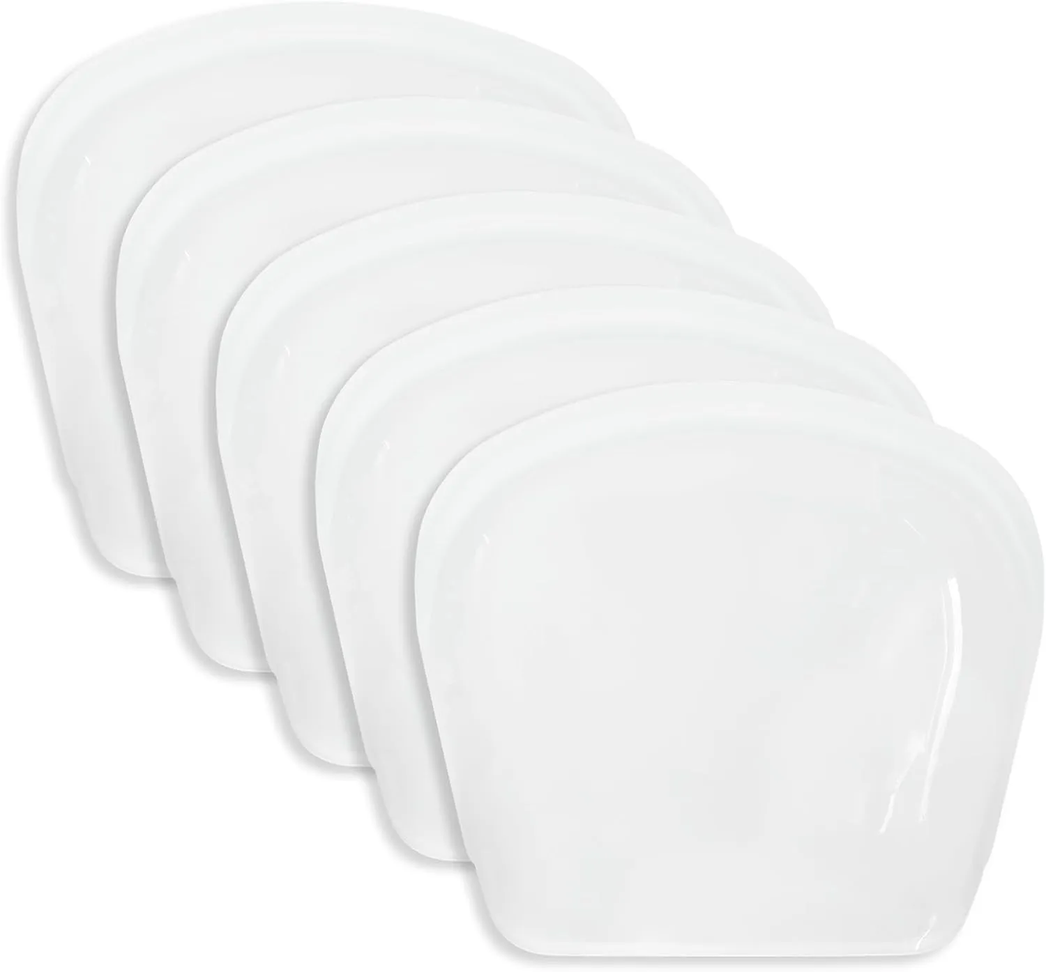 KVK 5 Packs Reusable Sandwich Bags Silicone Bags, Transparent Reusable Gallon Freezer Bags, Multi-Use Silicone Bags for Food Storage Container, Microwave Dishwasher and Freezer Safe Eco-friendly