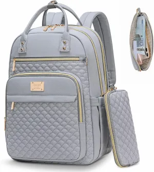 Laptop Backpack for Women,15.6 Inch Laptop Backpack for Work,Water Resistant Travel Backpack,College Bookbag with Wallet